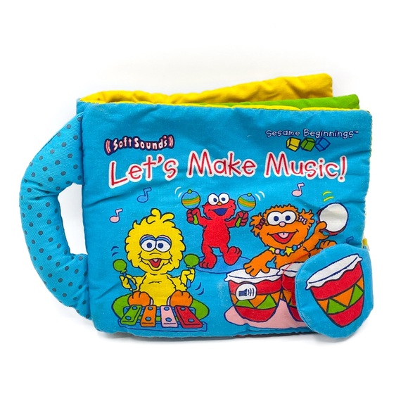 Sesame Street Let's Make Music Soft Book Learning Musical Sounds Plush Fabric - Picture 1 of 14